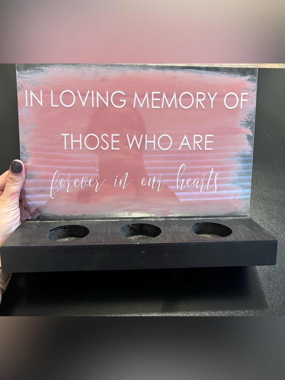 Memorial Sign - Pink "In Loving Memory"